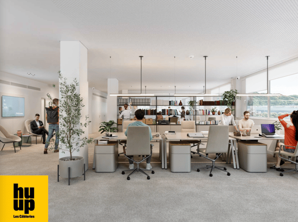 Vaudbureaux Minergie plateaux de 700 m2 divisibles dès 430 m2 au pied métro M1 et  Gare CFF 3