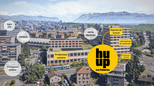 Vaudbureaux Minergie plateaux de 700 m2 divisibles dès 430 m2 au pied métro M1 et  Gare CFF 1