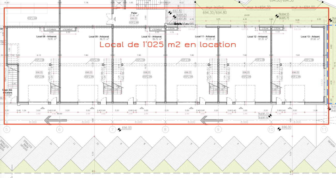 Votre nouvel espace Bureau, Atelier & Production - dès 310 m2 à 1'000 m2 grande hauteur sous plafond