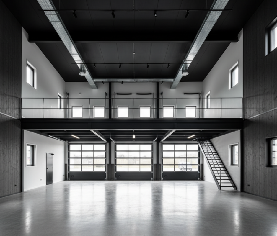 Votre nouvel espace Bureau, Atelier & Production - dès 310 m2 à 1'000 m2 grande hauteur sous plafond