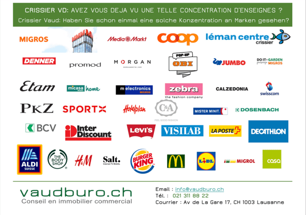 Crissier Bussigny - Superbe surface commerciale