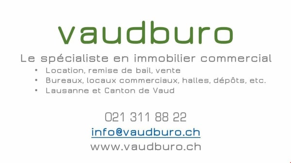 Vaud local stockage showroom depot archives à louer En Budron 600/1200 m2 10