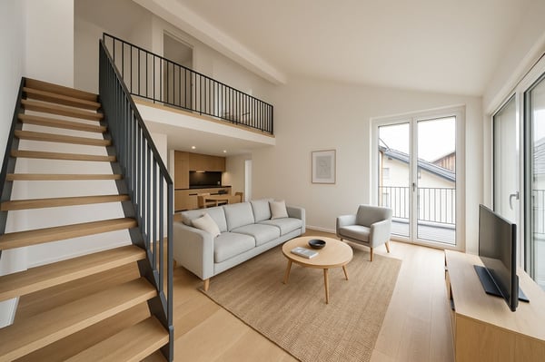 Duplex meublé de 1.5p avec vue partielle au lac 2