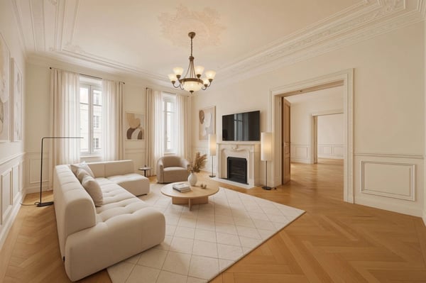 Bel appartement rénové meublé / 1 pièces / 3 chambres / Balcon 1