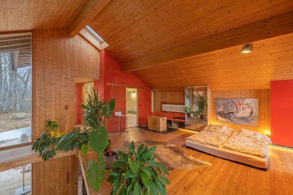 Magnifique villa d'architecte meublée avec 3 chambres au bord du forêt à Saint-Cergue 12
