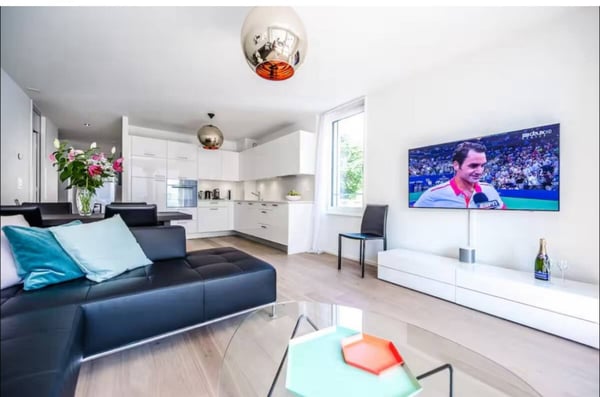Bel appartement de standing de 3.5p meublé à Montreux avec vue au lac 5