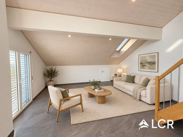 Bel appartement de 2.5p, avec mezzanine // Bottens