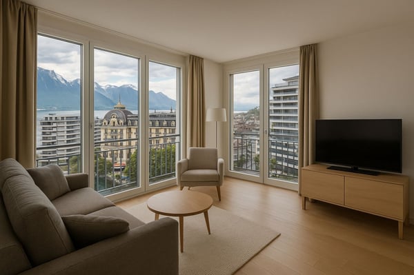 Magnifique duplex meublé de 3.5p // Montreux 1