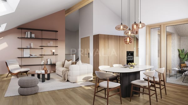 NOUVEAU : Projet Neuf Le Hameau du Bourg - Ouverture de chantier prochaine - Charmant appartement 4 pièces sous les toits avec loggia 2