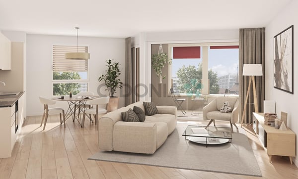 VENDRE SUR PLAN 1 PIÈCES NEUF DE 87M2 AVEC LOGGIA CHÊNE-BOURG 1