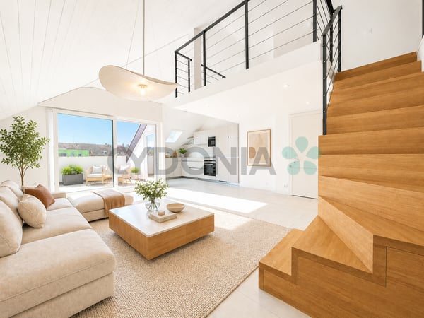 Duplex en attique 3.5 pièces avec terrasse et balcon à Perly 1