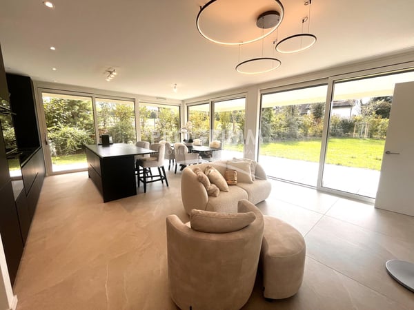 Vesenaz - rez de jardin meublé - 3 chambres - 1 pkg sous-sol - Terrain de 300m2 2