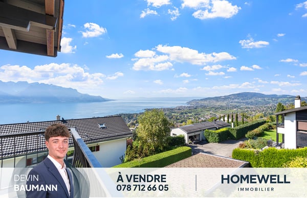 Villa de prestige rénovée avec panorama exceptionnel sur le lac ! 1