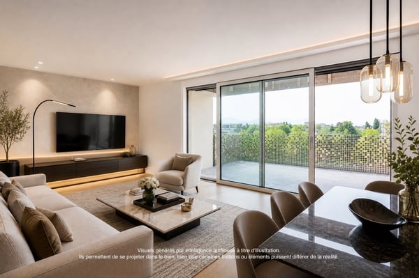 Un appartement neuf, lumineux, idéalement situé au coeur d'Ecublens 2