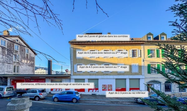 Immeuble locatif de 4 logements et un 1 commerce Au coeur de Ste-Croix 5