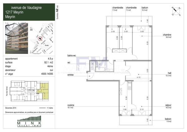 Meyrin - Avenue de Vaudagne - Appartement de 4.5 pièces ? env. 92 m² 2