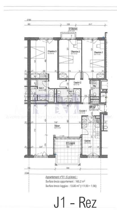Chemin du Velours - 5 pièces d'env. 145 m² au rez-de-chaussée 13