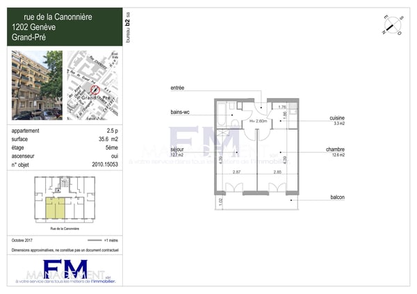 Rue de la Canonnière ? 4.5 pièces d'environ 64 m² au 5ème étage 4
