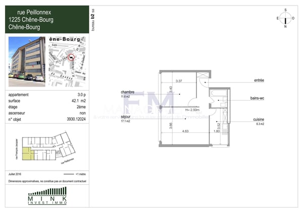 Rue Peillonnex ? 3 pièces d'env. 42 m² au 2ème étage 6