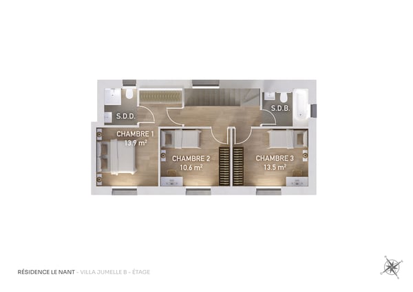 Projet neuf - Villa jumelle 7.5 pièces à Tannay - permis en force 5