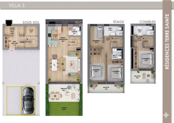 Projet neuf - Villa 3 de 4 chambres avec terrasse et jardin privatif 7