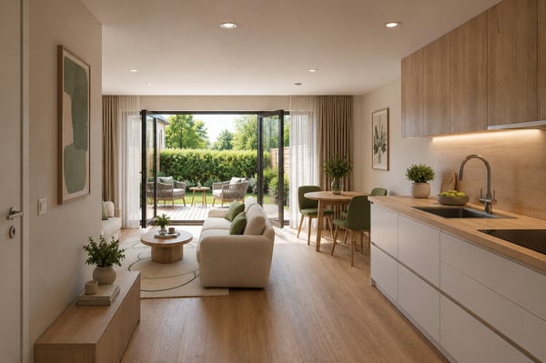 Appartement sur plan, 2 pièces avec jardin privatif et terrasse 2
