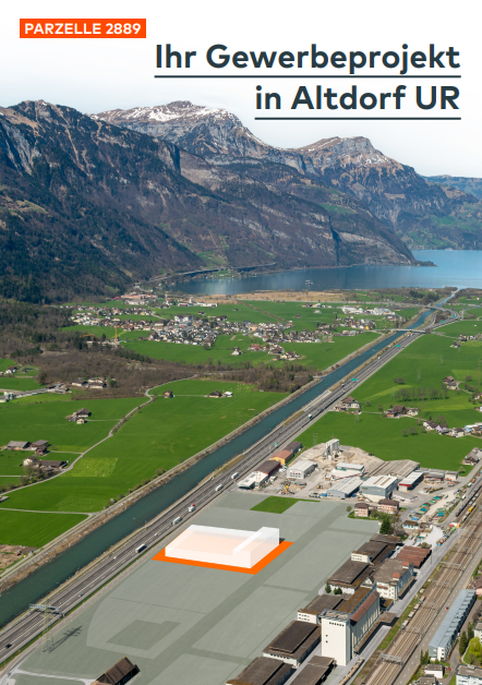 Aerial view of a large industrial site with a highlighted parcel of land for sale.