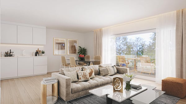 Salgesch : 2.5 pièces neuf avec balcon et vue sur le Bois de Finges 1