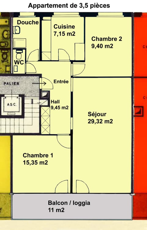 Charmant et spacieux appartement de 3.5 pièces avec balcon/loggia et place de parc 13