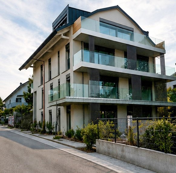 Quatre appartements neufs de 4.5 pièces avec balcon/terrasse ou jardin