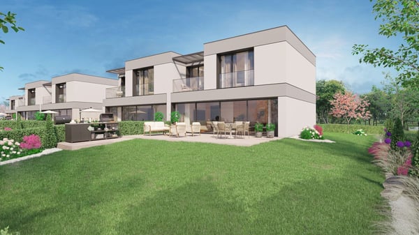 Terre Sainte, nouvelle promotion Minergie, villa jumelle contemporaine 1