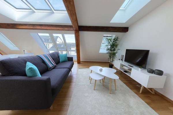 Rooftop spacious 2 Bedroom Apt with Balcony - Lausanne 4