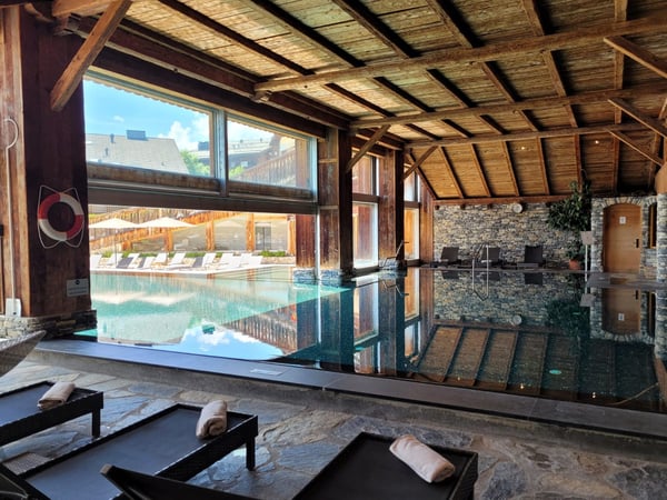 Private Jacuzzi & Mountain View Furnished Studio with Balcony - Swiss Alps Chalet 11