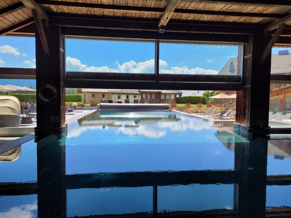 Private Jacuzzi & Mountain View Furnished Studio with Balcony - Swiss Alps Chalet 12