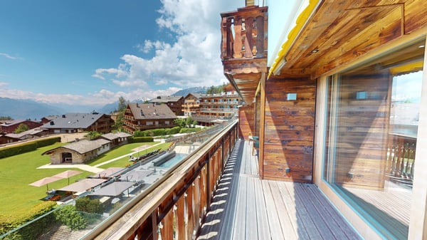 Private Jacuzzi & Mountain View Furnished Studio with Balcony - Swiss Alps Chalet 4