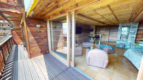Private Jacuzzi & Mountain View Furnished Studio with Balcony - Swiss Alps Chalet 5
