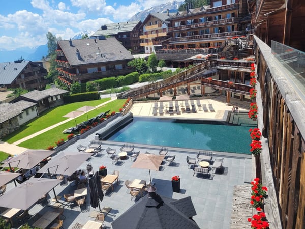 Private Jacuzzi & Mountain View Furnished Studio with Balcony - Swiss Alps Chalet 10