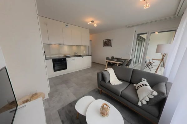 Furnished 1-bed with Balcony & Parking / Appartement meublé 1 chambre Nyon 2