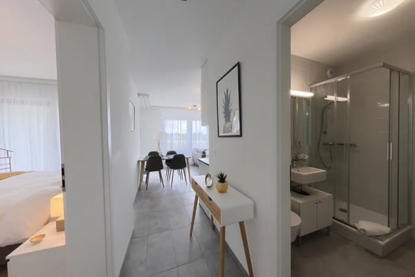 Furnished 1-bed with Balcony & Parking / Appartement meublé 1 chambre Nyon 3