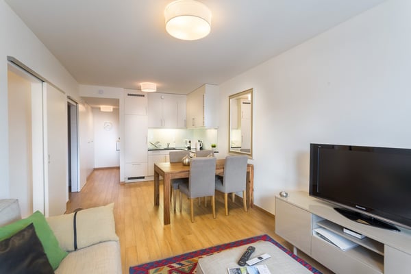 Furnished 1-bed apartment with balcony / Charmant appartement 1 chambre meublé avec balcon à Nyon 2