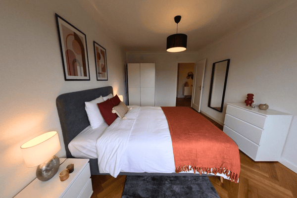Spacious 2-Bedroom Furnished Apartment with Balcony and River Views in Geneva 8