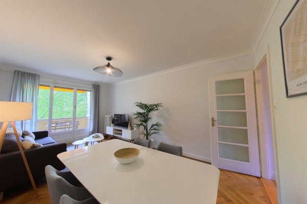 Spacious 2-Bedroom Furnished Apartment with Balcony and River Views in Geneva 3