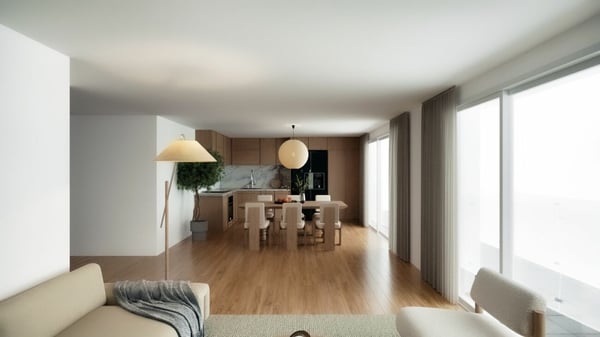 Élégant appartement de 1.5 pièces aux combles avec sous-sol et double garage. 2