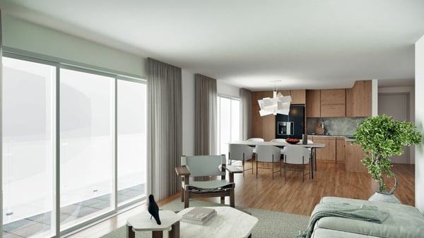 Grand chalet de 1.5 pièces avec sous-sol et garage double, sur plan avec toutes les finitions au gré du preneur. 2