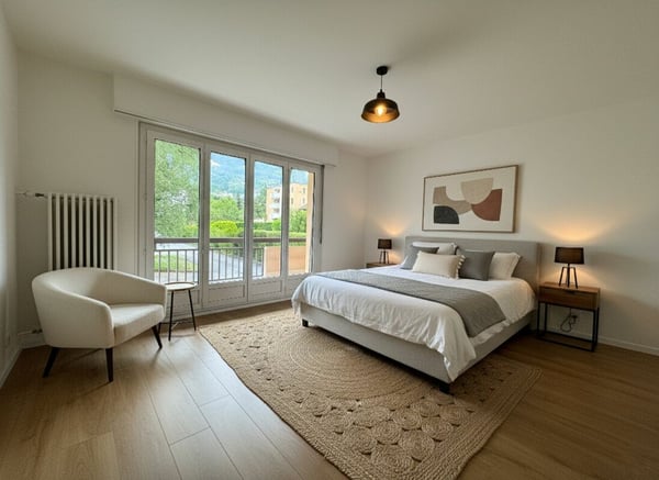 Appartement de 1.5 pièces avec balcon rénové et loué. 7