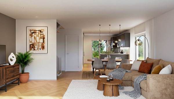 Maison mitoyenne de 4,5 pièces avec une belle vue. 2