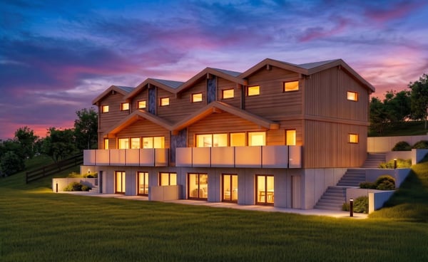 Terrain avec vue imprenable pour 2 villas jumelées avec permis en force ! 1