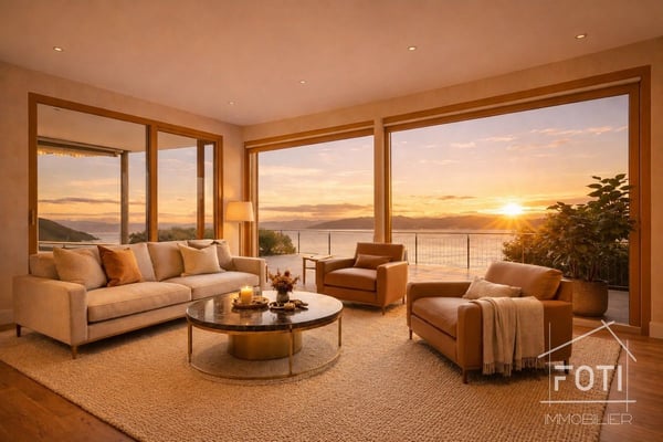 Villa d'architecte avec vue imprenable le Lac Léman 1