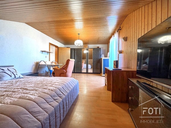 Demi-chalet avec vue à Choëx, 1.5 pièces et jardin 8