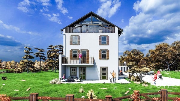Appartement de 4 pièces avec terrasse et jardin. 8